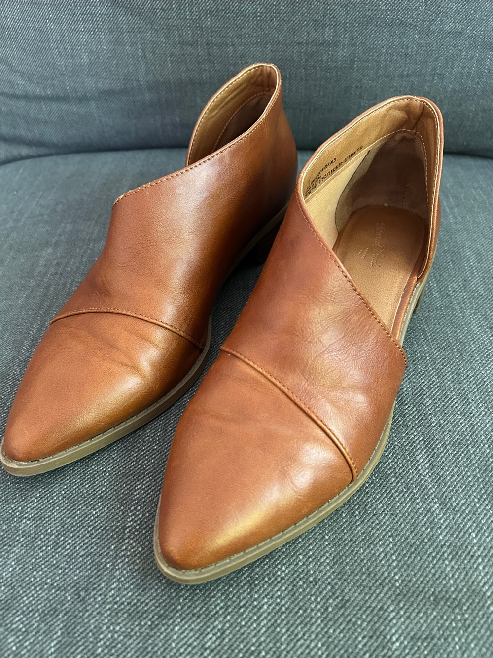 Universal Thread Cognac Tan Pointed Cutout Booties 7.5